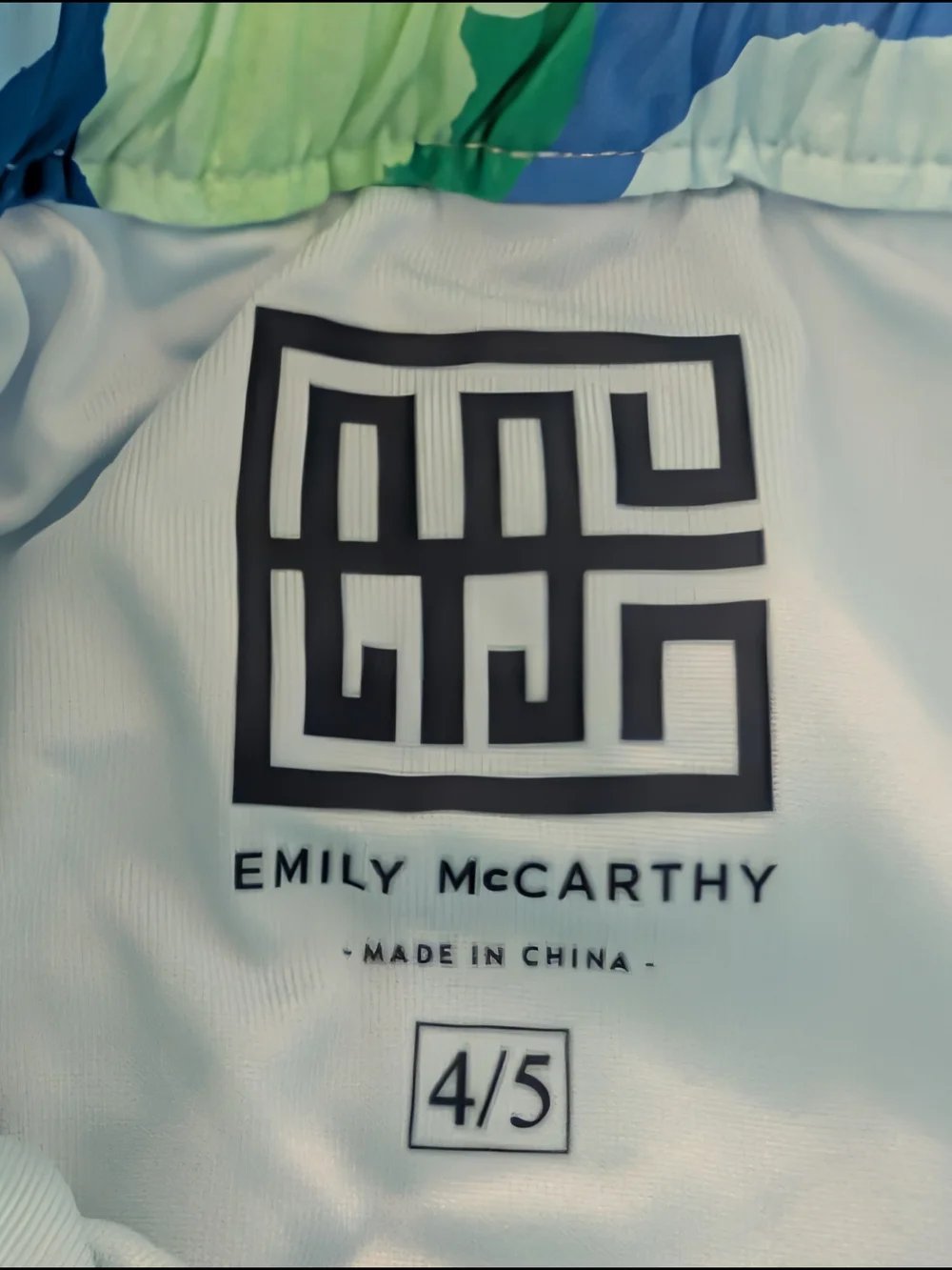Emily McCarthy Blue Green Sea Glass Cheetah Print Boys Swim Trunks Shorts